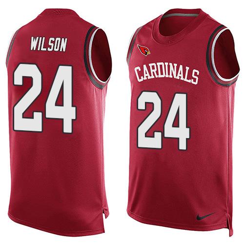 Nike Cardinals #24 Adrian Wilson Red Team Color Men's Stitched NFL Limited Tank Top Jersey - Click Image to Close